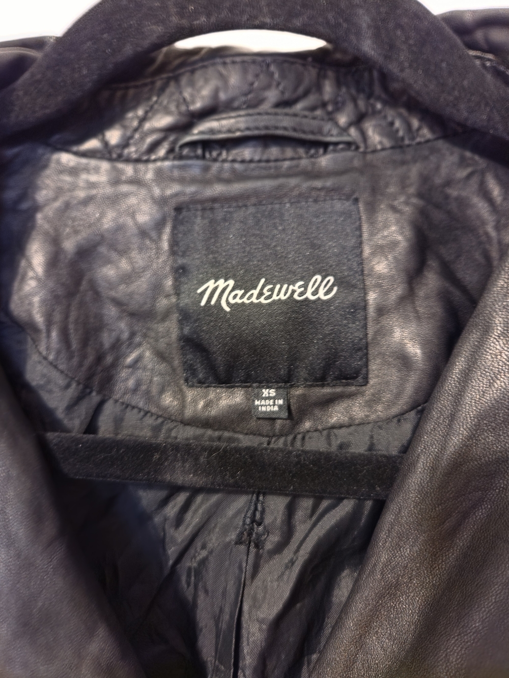 Madewell The Washed Leather Motorcycle Jacket Black XS - Picture 6 of 9